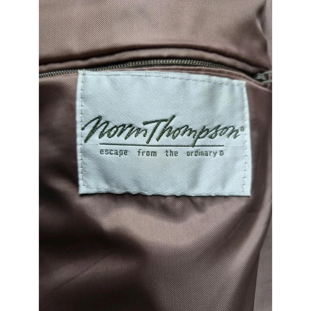 Norm Thompson Mens Micro Suede Sports Coat 47R Brown USA 3 Button Blazer